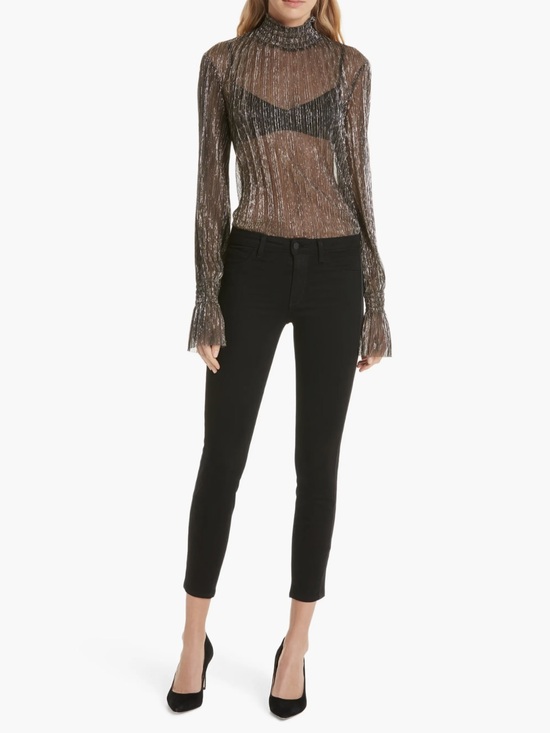 L'AGENCE Denim - L’AGENCE Margot Tuxedo Stripe Crop Skinny Jeans